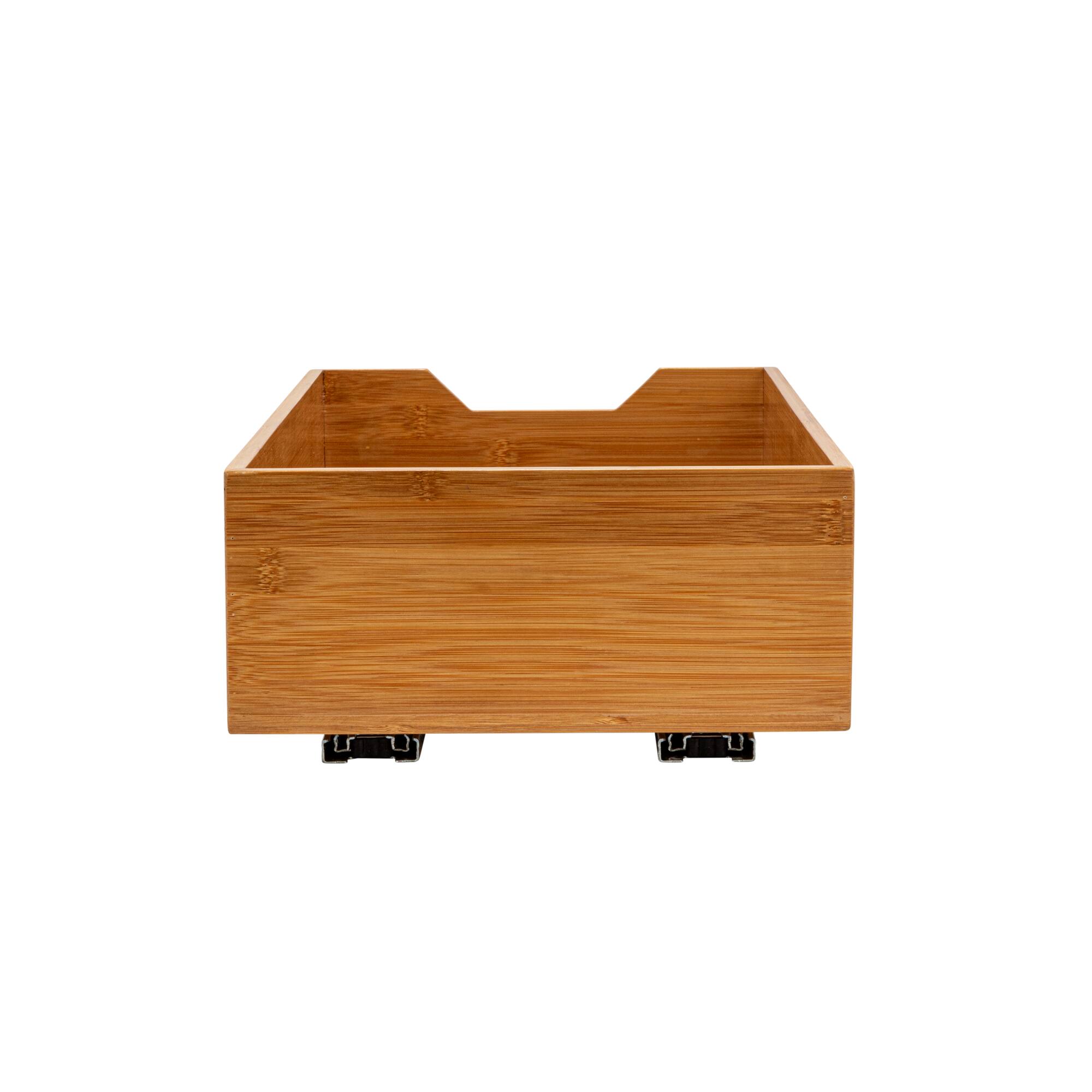 Household Essentials Glidez Bamboo & Steel Slide-Out Storage Organizer